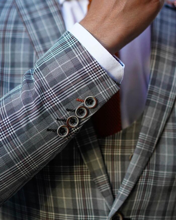 Callie Grey Check Skinny Three Piece Suit - Image 3