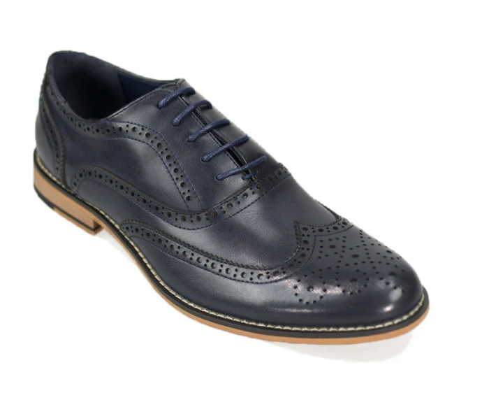 Cavani - Oxford Navy Brogue Shoes