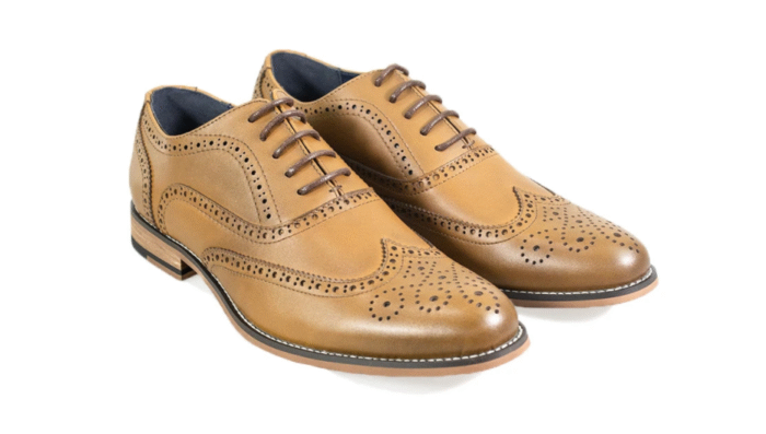 Cavani - Oxford Tan Brogue Shoes